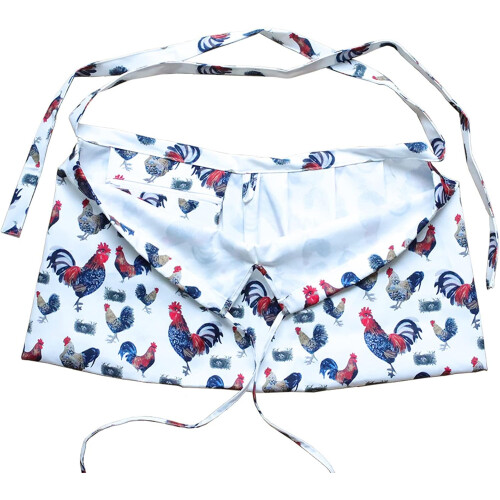 Garden Harvest Apron with Adjustable Drawstring Pouches and Zipper Pocket for Vegetable Picking 1