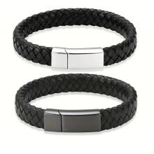 2Pcs Adjust Urn Bracelet for Pet Ashes Elegant Braided-Style1