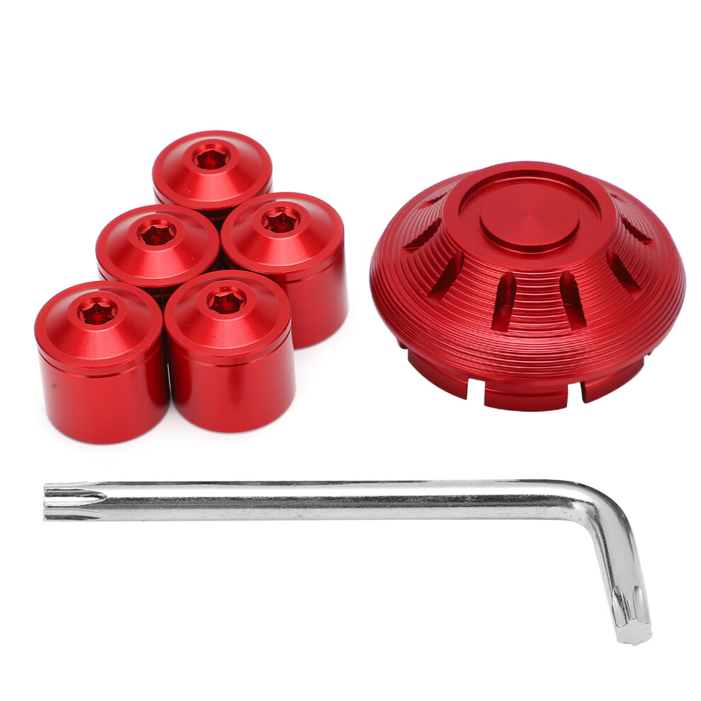 6Pcs Motorcycle Wheel Hubcaps For Vespa Gts Gtv 250/300 2017-2020 Red 8701377561461