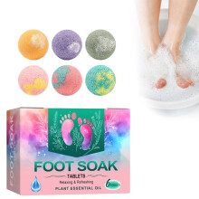 Foot Bath Bombs Natural Handmade Aroma Pure Essential Oil Foot Soak Beads Bubble Bath for Dry Cracked Feet Stubborn Odor