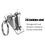 Bimini Top Deck Hinge with Quick Release Pin, Bimini Top Fitting Hardware 90 Deck Hinge, Installation Screws 2