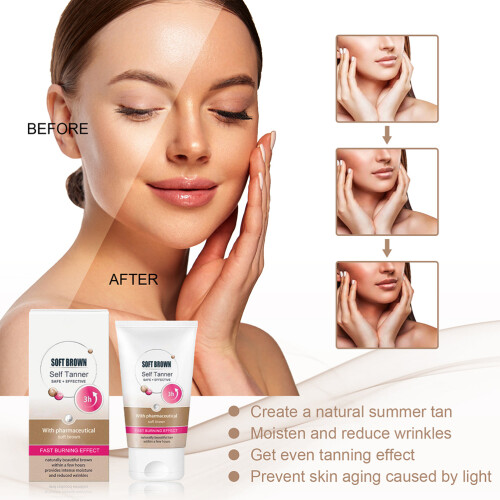 Ενυδατική λοσιόν Gradual Glow για φυσικό χρώμα, προστατεύει από τον ήλιο και τις 1