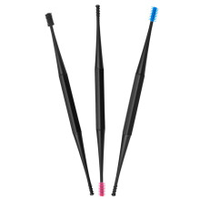 Outil d'extraction de cérumen, tête rigide en spirale de qualité supérieure et brosse souple en silicone, conception brevetée à double tête