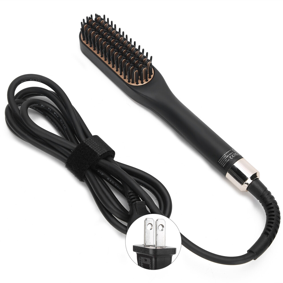 Evenly Distributed Comb Teeth Heated Beard Brush Comb, Beard Straightener for Men with PTC Heating and Adjustable Temperature Settings, Humanized Lig