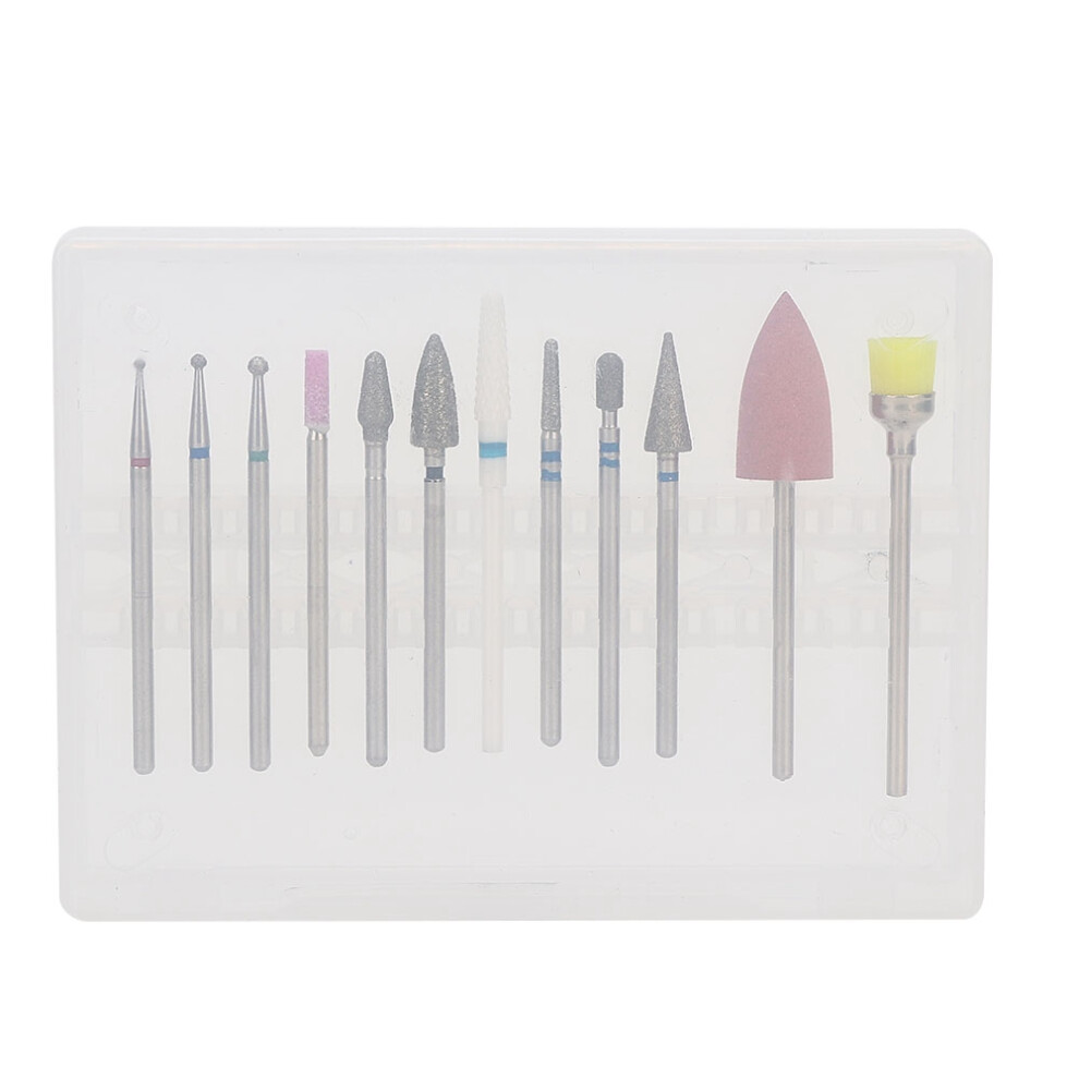 Durable Nail Drill Bit Kit, Multi Function Electric Nail File Accessories with Tungsten Alloy Bits, Suitable for Processing Nail Glass Plastic Metal