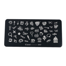 Kit de nail art DIY avec pochoirs créatifs, pochoirs résistants aux motifs élégants de style français, portable et facile à utiliser.