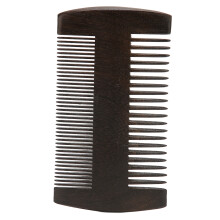 Wooden Beard Comb for Men, Double Sided Sandal Scented Beard Grooming Tool, Handmade Tangle Free Antistatic Pocket Sized Beard Styling Kit