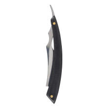 Aparelho de barbear com lâmina de aço inoxidável antiferrugem para uso em salões de beleza e em casa, com cabo de madeira antiderrapante. Ideal