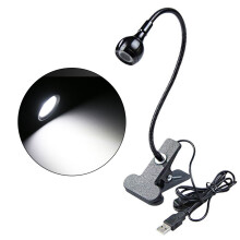 Clamp Light for Salon, Multi-Purpose UV Light Portable Gooseneck Clamp Light with 3W 395nm UV LED Desk Light, Plug And Play USB Powered for
