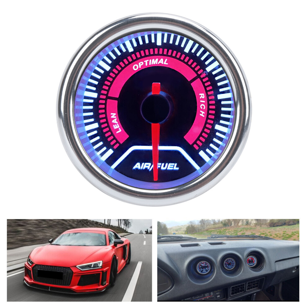 2In Air Fuel Ratio Gauge Led Display For Cars, Boats, Motorcycles, 12V 7901377562678