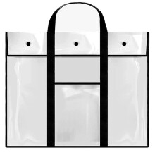 Portable Painting Plate Bag PVC Storage Pocket Large Capacity For Sketch And Drawing Boards, Pencils And Paints Black