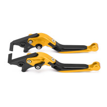 Aluminum Motorcycle Handlebar Lever Foldable Design Length Adjustable CNC Machined Corrosion Resistance Rust Proof Anodized Treatment Brake Clutch
