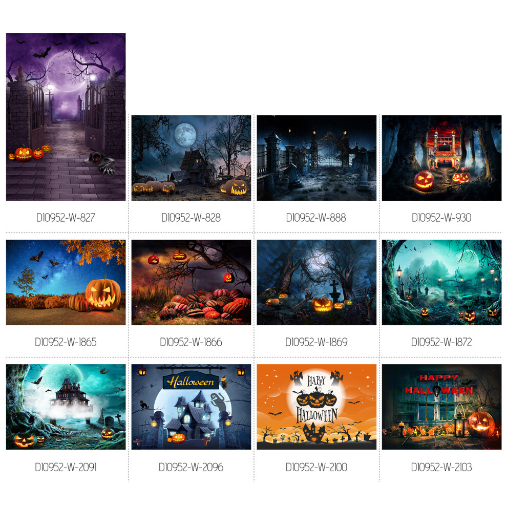 Halloween Pumpkin Pattern Photography Backdrop 2.1*1.5M 8741377562754