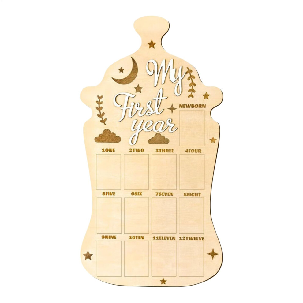 Baby Monthly Photo Board  Wooden Toddler Growth Photo Frame, Wooden Picture Display Board For Kids Growth