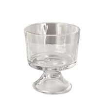 Dessert Glasses 2Piece Clear Glass Bowls For Breakfast Cups, Cupcake Containers, Get Well Soon Basket, Special Edges