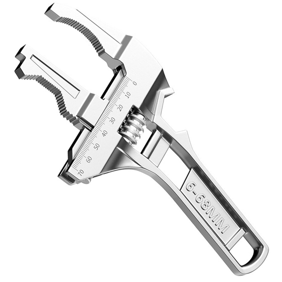 Reversible Sink Wrench Adjustable Spanner 6-68Mm Jaw Opening Bathroom Tool Short Handle Wide Jaw Design 9347817845075
