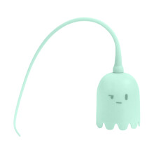 Cats Silicone Toy Teaser Toy with Detachable Mouse Tail -Green