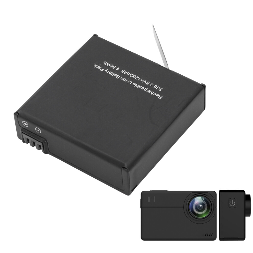 1200Mah Lipo Battery For Sj8 Series Action Cameras Black 9411377565411