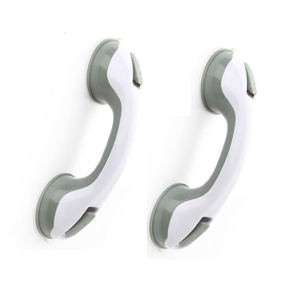 Shower Grab Bars 12 Inch Strong Suction NonSlip Handles for Bathtubs and Showers, 2 Pack