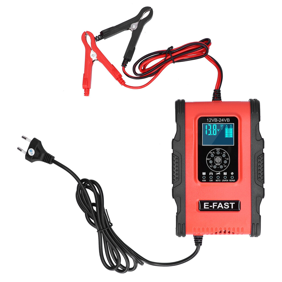 Trickle Charger Smart Battery Charger For 12V 24V With Lcd Display And Pulse Repair Function All-In-One Battery Desulfurizer Maintainer For Car Truck 9175034333217