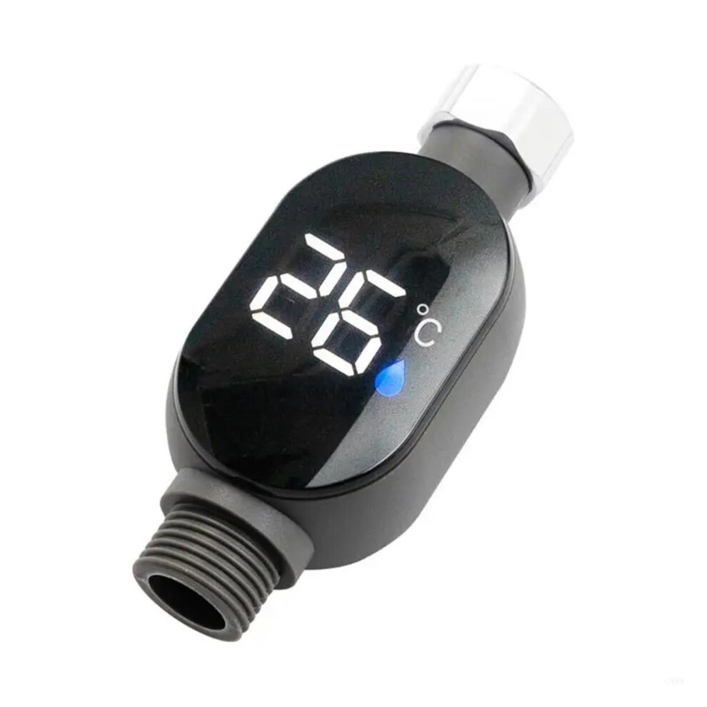 Shower Thermometer with Large LED Display, Easy Install Water Temperature Meter for Baby Bath