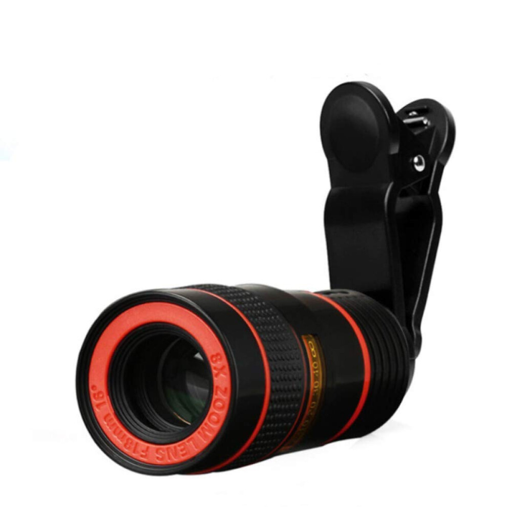 Monoculars Mobile Phone Camera Telescope Lens 8X Optical Zoom Clip Compatible With Smartphones And Tablets 9347817846263
