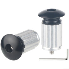 Aluminum Alloy For Bike Bar Ends CNC Machined Road And Mountain Handlebars 1820mm Inner Diameter Expansion Fit Black