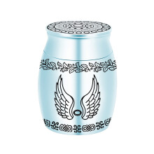 Small Memorial Urns for Cats Dog Pet Ashes Holder-Sky Blue