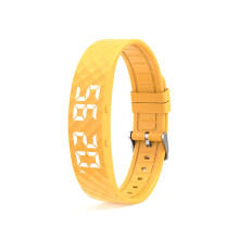 Nonluetooth Led Fitness Tracker Watch No App No Phone, Pedometer Steps Calorie Sleep Tracking, Alarm Clock, Yellow
