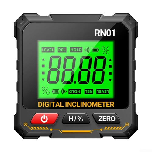 Digital Angle Meter With Magnetic Base Electronic Level And Backlit Display For Woodworking And Construction