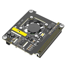 Für Raspberry Pi 5 POE Ethernet-Stromversorgungsmodul 802.3af/At mit Lüfter RGB-Licht