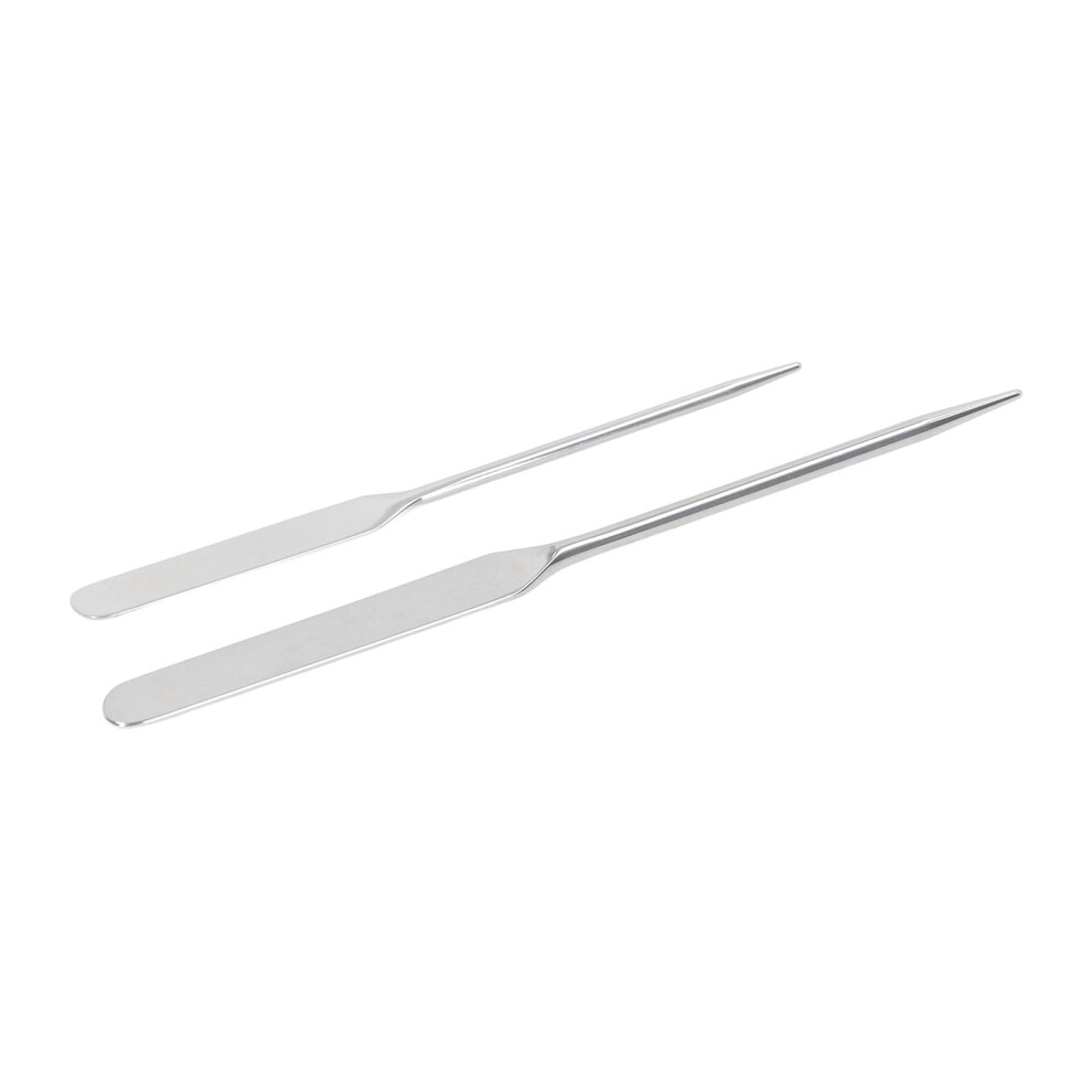 2pcs Stainless Steel Makeup Foundation Spatula Double Ended Nail Glue Stirrer