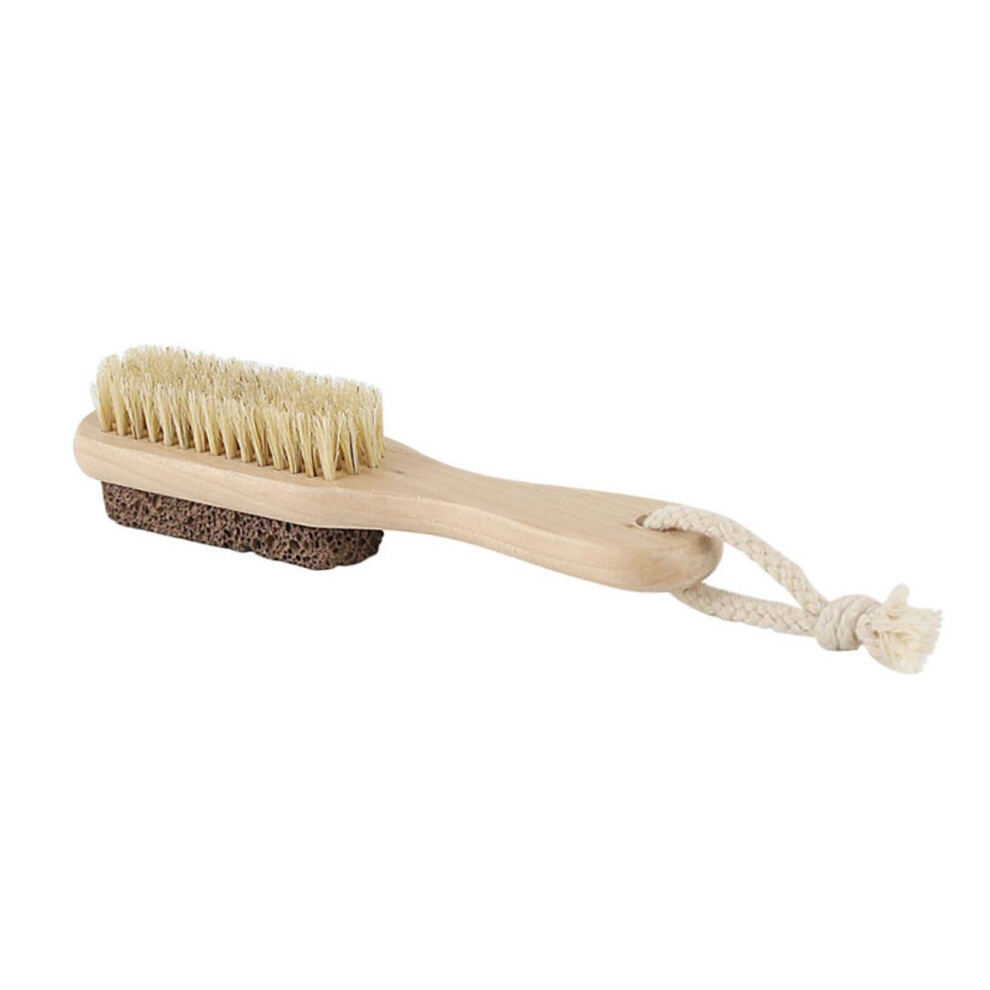 DoubleSided Volcanic Stone Foot File With Bristle Brush Callus Remover For Dead Skin Pumice Pedicure Tool Home