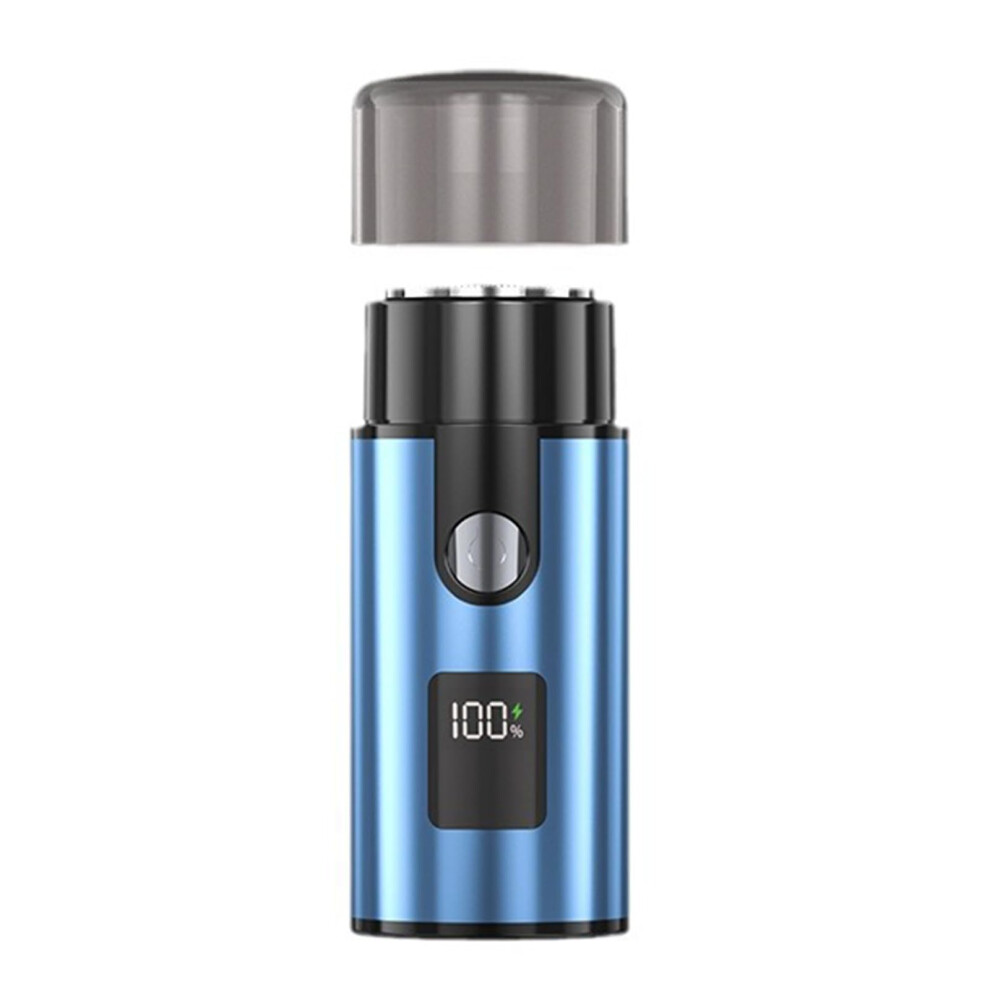 Electric Shaver USB Fast Charging Travel Size Rechargeable Shaver for Men Blue