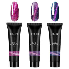 Galaxy Effect Gel Nail Polish, Reflective Cat Eye Chameleon Holographic Sparkling DIY Kit with Multiple Effects Non Toxic Long Lasting for Salon and