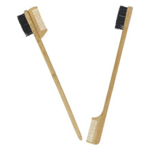 Gentle Grooming Solution, Edges Brush and Comb Set With Stylish Bamboo Handle, Designed For Men And Women, Smooth Grip And Eco-Friendly Choice, 2Pcs