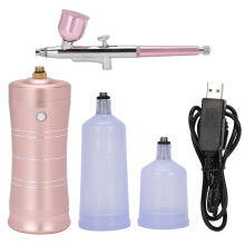 Kit aerografo a pressione regolabile con compressore, aerografo portatile anti-intasamento, facile da pulire, senza fili e ricaricabile, ideale per