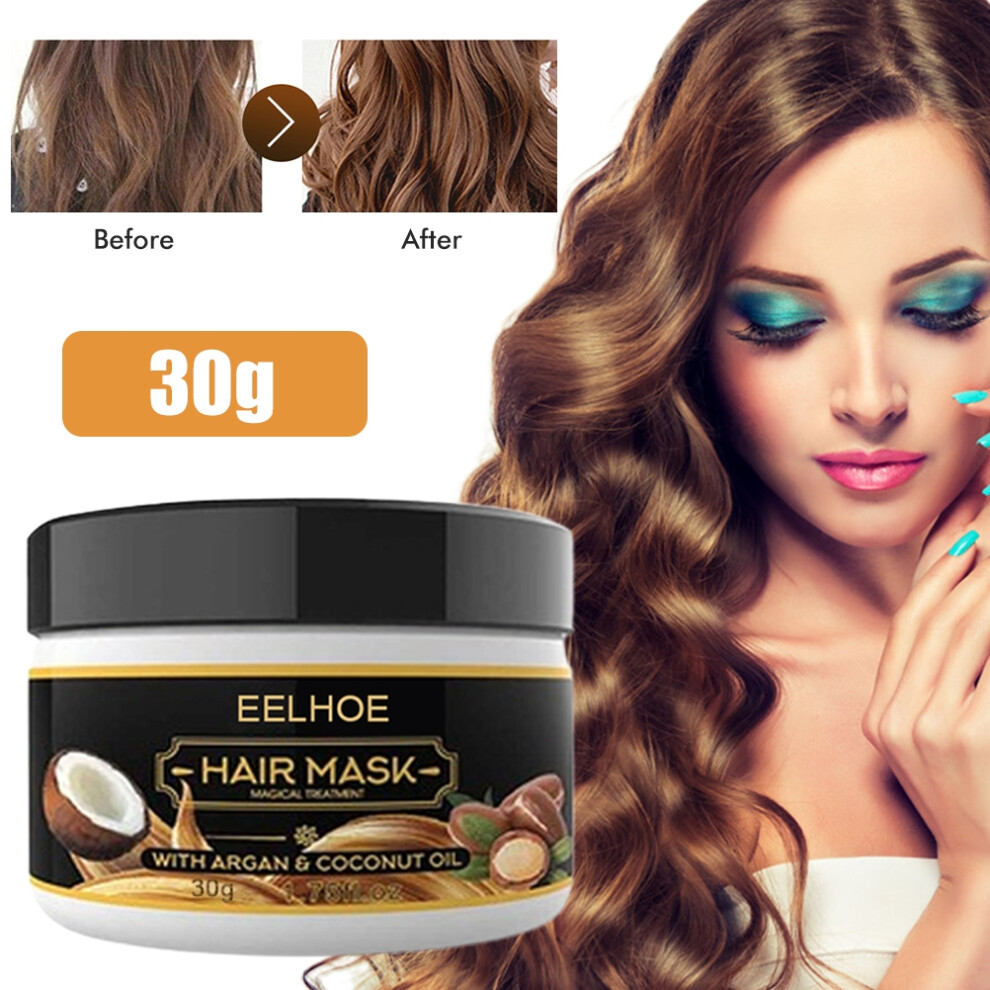 Keratin Treatment for Elastic Curls, Deep Conditioning with Argan Oil & Jojoba Oil, Repairs & Protects Hair from Heat & UV Damage, Makes Hair Fluffy