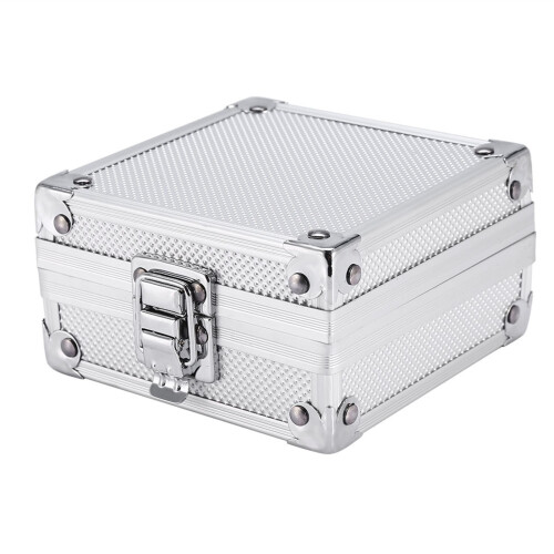 Removable Pillow Storage Case, Tactical Style Protective Box with Silver Aluminum Reinforced Shell for Electronics, Soft Foam Interior Container for 1