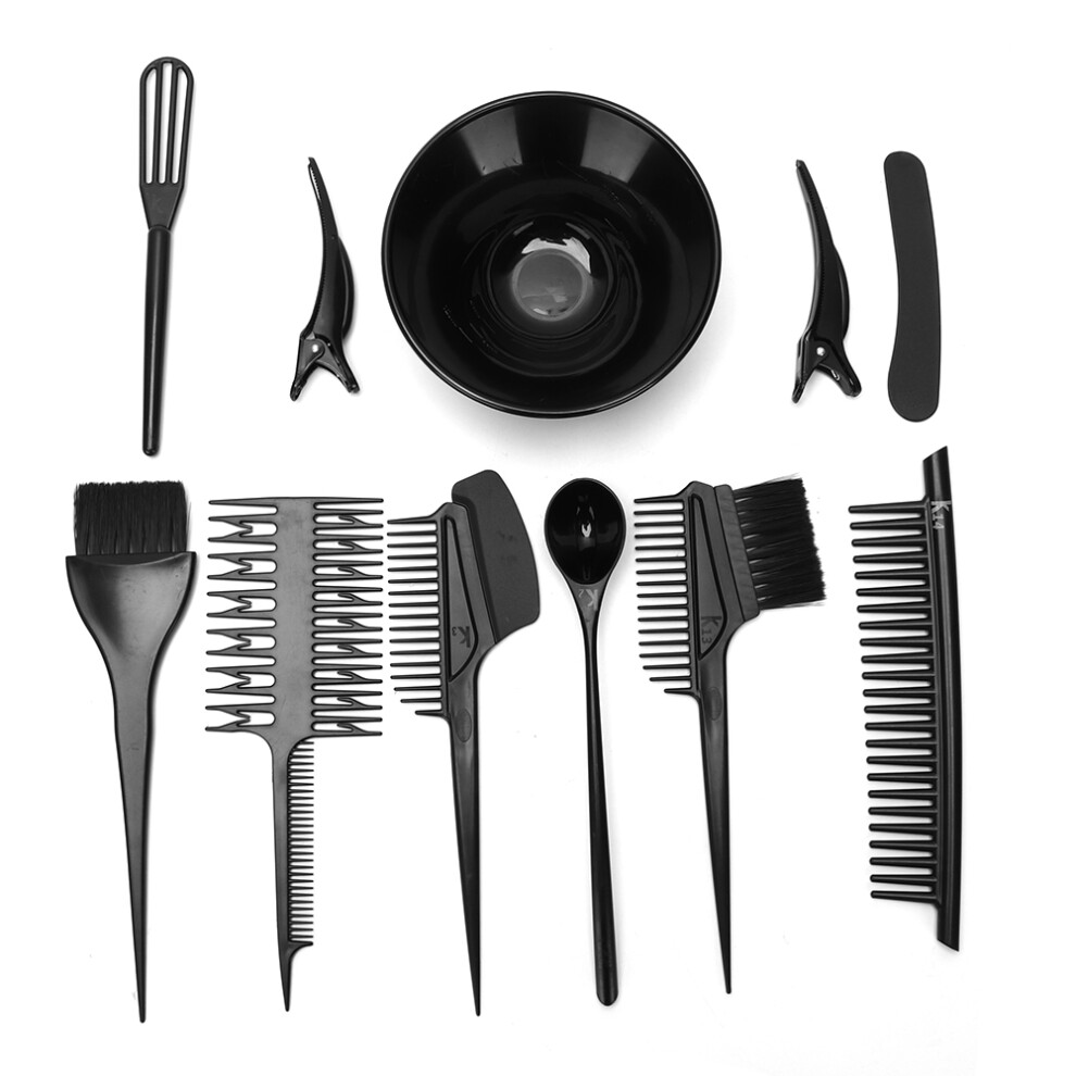Hair Dye Color Brush Dye Tint Bleaching Bowl Set Versatile Lightweight Tools For Highlights Lowlights Coloring Dyeing With Salon Comb And Mixing