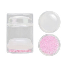 Tampon transparent pour nail art avec raclette, facile à utiliser, pour manucure française DIY sur ongles incurvés, avec tête en silicone