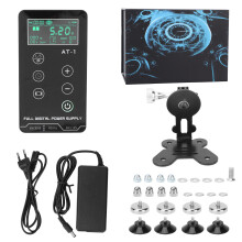 Dual-Digital-Tattoo-Maschinen-Netzteil, rutschfestes Fußpedal, LCD-Display, Spannungsmesser, leichtes Clipkabel, drehbare Tattoo-Maschine