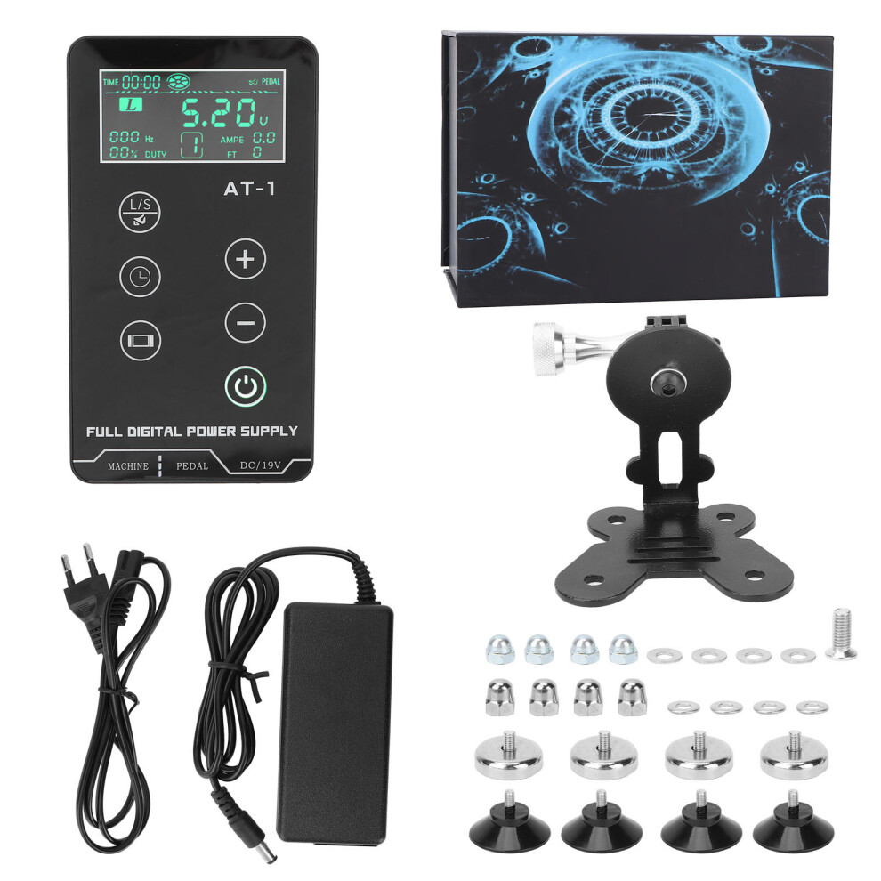 Sensitive Control Tattoo Power Supply Kit LCD Display Voltage Meter Rotary Tattoo Machine Compatible Lightweight Tattoo Clip Cord Timing Function