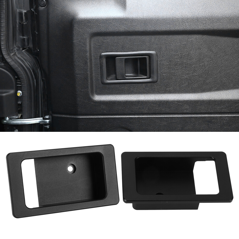 2Pcs Aluminium Alloy Interior Door Handle Bowl Covers For Defender 90/110/130 2004-2018 Black 9311377573228