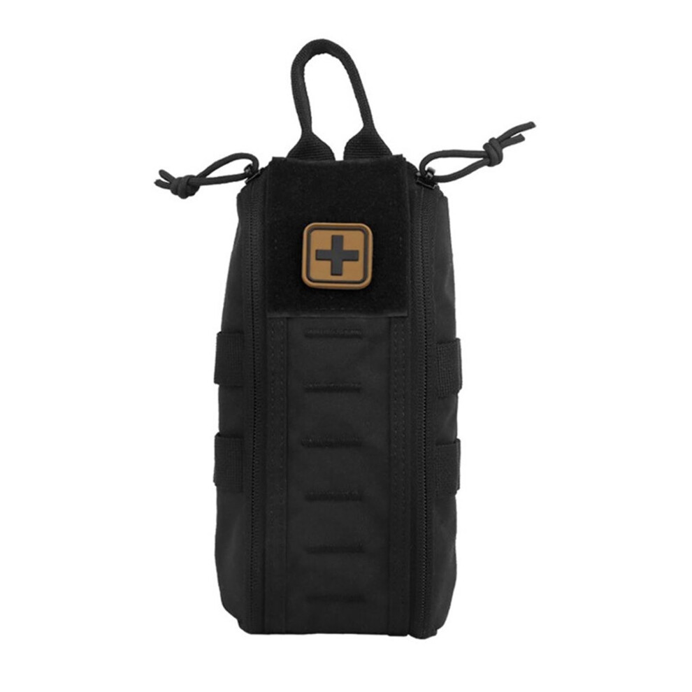 Black Tactical Molle First Aid Kit With Quick Release, Military Ripaway Ifak Pouch For Vest