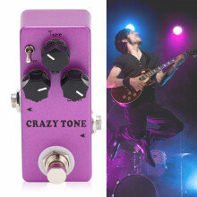 Pédale de distorsion Crazy Tone violette 9,6 x 4,1 x 5 cm
