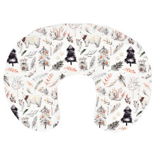 Nursing Pillow Cover U Shape, Floral Washable Nursing Pillowcase for Baby Support, Soft Cotton Pillow Cover (A)