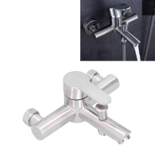 G1/2 Stainless Steel Wall Mount Bathtub Faucet Cold Hot Water Mixer