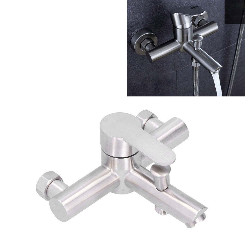G1/2 Stainless Steel Wall Mount Bathtub Faucet Cold Hot Water Mixer 5021377575422