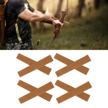 8 pcs Tapis de Sticker en Fourrure PU pour Arcs Recurves et de Chasse - Marron
